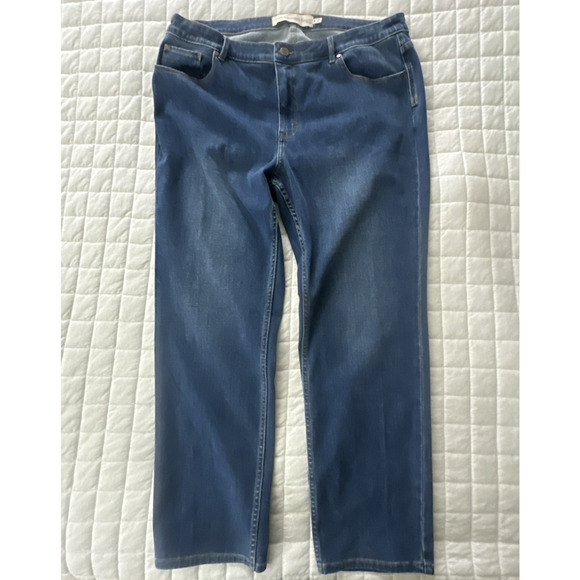 Soft Surroundings Jeans Womens 18W Ultimate Denim Straight Leg High Rise Stretch - Picture 1 of 13